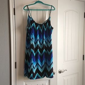 Dressbarn Shift dress with Blue pattern